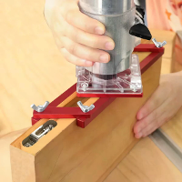 2 In 1 Ongezien Snelle Bevestigingssleuf Beugel Houtbewerking Router Basis Mortiser Jig voor Elektrische Houtrouters met
