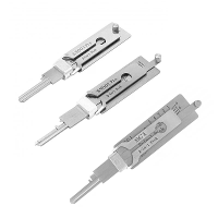 2 In 1 RVS Sleuteldecoder Draagbare Precisie Haak  en Opnamehandgereedschap O ring Opnamekit Onderhoudsreparatieset