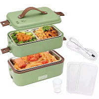 2 Laagse 300W draagbare elektrische lunchbox voedselverwarmer voor onderweg zelf koken verwarmde lunchbox voor thuis en