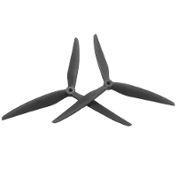 2 Pairs /4 Pairs 7040 8040 9045 3 Blade 5mm Asfalt Zwarte Glasvezel Nylon Propeller voor 7 Inch 8 Inch 9 inch FPV RC Rac