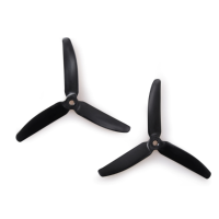 2 Pairs Gemfan 5040 5 Inch Glass Fiber Nylon Clover Propeller 3 Leaf Blade Cw Ccw Black Green Orange