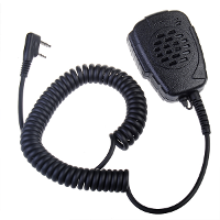 2 PIN Speaker Black Cool Mic for Series Radio Walkie Talkies
