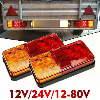2 Stuks 12V 24V 10 LED achterlicht vrachtwagen aanhangwagen vrachtwagen achterlicht zijlicht richtingaanwijzer stoplamp