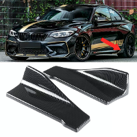 2 Stuks 35 cm carbonfiber universele auto zijskirts achterbumperlip splitter winglets schort modderschermen