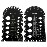 2 Stuks Aluminiumlegering Metrisch/Imperiaal moer  en boutdraadcontroleur Boutsmaat en draadidentificator Gauge