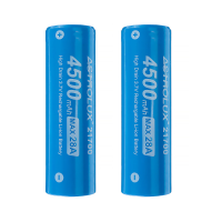 2 Stuks Astrolux® E2145 4500mAh 28A 3.7V 21700 Li ion Batterij Onbeschermde Oplaadbare Lithium Power Cell met hoog verbr