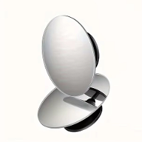 2 Stuks Auto Dode Hoek Spiegel 360° Verstelbaar HD Glas Brede Hoek Achteruitkijkspiegel Frameless Ronde Frame Bolle Dode