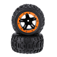 2 STUKS Banden Wielen Velgen voor HBX 16889 1/16 RC Auto Voertuigen Onderdelen M16038