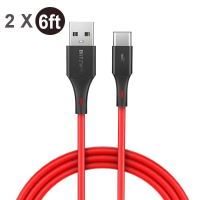 [2 Stuks] BlitzWolf® BW TC15 3A QC3.0 Snel opladen USB Type C Kabel Snel opladen Gegevenssynchronisatie Overdrachtskabel