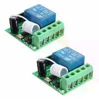 2 Stuks DC12V 10A 1CH 433 MHz Draadloze Relais RF Afstandsbediening Schakelaar Ontvanger