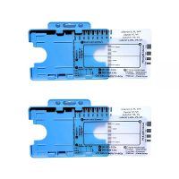 2 Stuks ECG 7 staps liniaal Plastic Transparante EKG Caliper 7 staps meetinstrument Waterdicht en gemakkelijk schoon te
