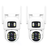 2 Stuks ESCAM QF500 10X Dual Lens 5MP+5MP WiFi IP Camera Nachtzicht Pan/Tilt Menselijke Detectie Waterdicht Tweeweg Audi