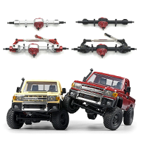 2 Stuks geüpgraded metalen voor  en achterbrugasassemblage MNRC MN82 MN78 MN168 MN80 voor TOYOTA Land Cruiser LC79 1/12