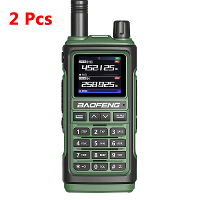 2 Stuks groene Baofeng UV 17 Pro GPS Handheld Walkie Talkie Zes Bands Draadloze Kopie Frequentie Zaklamp Type C Oplader