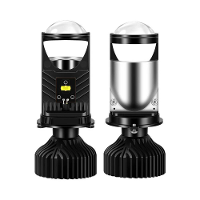 2 Stuks H4 LED Projector Mini Lens Auto Auto LED Koplamp Lamp Set Conversie Hoog & Laag Beam 6000K Turbo Fan Auto Licht