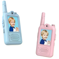 2 Stuks JK201 Kinder Video Walkie Talkie 200 m afstand Sterk signaal Twee weg video Een klik bel 650 mAh Lange batterij