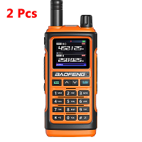 2 Stuks Oranje Baofeng UV 17 Pro GPS Draagbare Walkie Talkie Zes Banden Draadloos Kopiëren Frequentie Zaklamp Type C Opl