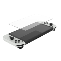 2 Stuks/pak DOBE voor Switch OLED Transparante Gehard Glas Anti vingerafdruk Schermbeschermingsfilm