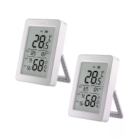 2 Stuks SONOFF SNZB 02DR2 AirGuard TH 3,6'' LCD Zigbee Temperatuur  en Vochtigheidsensor App monitoring werkt met Apple