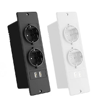 2 Stuks tafelcontactdoos met 2 USB 2 sockets ingebouwde socket 2 weg installatie stekkerdoos met 2 schroeven voor keuken