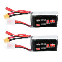 2 Stuks URUAV 11.1V 550mAh 70C 3S Lipo batterij JST/XT30 stekker voor Eachine Lizard95 FPV racerdrone