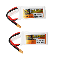 2 Stuks ZOP Power 11.1V 1000mAh 70C 3S Lipo batterij XT30 Plug