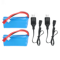 2 Stuks ZOP Power 7,4V 1500mAh 25C 2S Batterij T Plug voof 16889 Bofstelloze RC Auto Voertuigen