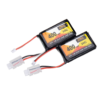 2 Stuks ZOP Power 7.4V 400mAh 30C 2S LiPo batterij met PH2.0 Stekker voor RC Drone
