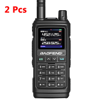 2 Stuks zwarte Baofeng UV 17 Pro GPS draagbare walkie talkie met zes banden, draadloze kopiëren frequentie zaklamp met T