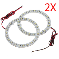 2 X 12v White Angel Eyes Headlight For Bmw 24smd Led Ring Car Light
