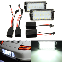 2 X 18 Led Licence Number Plate Light For Seat Altea Arosa Cordoba Ibiza White
