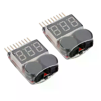 2 X 2 in 1 Lipo Batterij Lage Spanningstester 1S 8S Zoemeralarm
