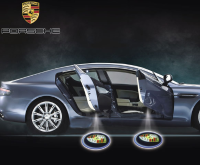 2 X Laser Logo Led Door Ghost Shadow Welcome Lights For Porsche