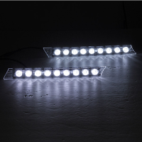 2 X Super White Car 9 Led Daytime Running Light For Audi