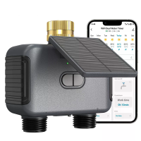 2 Zone WiFi watertimer slim irrigatiesysteem Waterklepcontroller Zonnestroom Slim Life app 2000mAh batterij USB C oplade