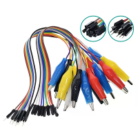 20 Cm 30 cm 10 pins dubbele uiteinde alligatorclips jumper draad mannelijke vrouwelijke krokodilclip testleiding jumper