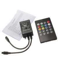 20 Key Music Ir Remote Controller Sensor For 3528 5050 Rgb Led Strip
