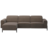 Leen Bakker   Hoekbank Dave Links   Billy Joe   Stof   Grijs   172x275x79 Cm