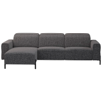 20% Korting   Leen Bakker   Hoekbank Dave Links   Chacha   Stof   Grijs   172x275x79 Cm