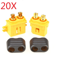 20 Pair Amass Xt60 L Plug Connector With Sheath Male & Female