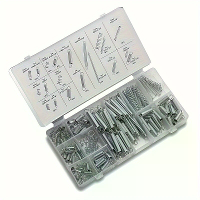 200 Stuks Lente Gereedschap Kit met Compressie Extensieveren, Draagbare Stalen Veer Assortiment met Opbergdoos voor Doe 