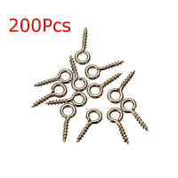 200Pcs Silver Tone Screw Eyes Bails Pins Top Drilled Jewelry Findings