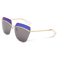 2015 Uv400 Women Sunglasses Rimless Golden Frame Metal Mercury Square Glasses