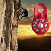 20Kn Mountain Rock Climbing Rope Pulley Fixed Side Single Bearing Roller
