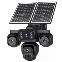 20MP AOV 4 lens Zonnebeveiligingscamera 4 gelijktijdige weergaven Kleuren nachtzicht PIR mensdetectie 2 weg audio IP66 w
