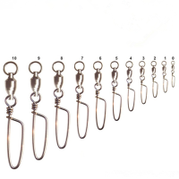 20Pcs Fishing Ball Bearing Swivel Coastlock Snap Connector Saltwater 1 9#