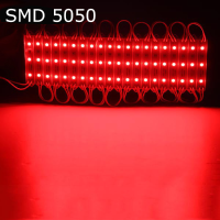 20Pcs/lot Smd 5050 3 Led Modules Red Ip65 Dc12v For Billboard