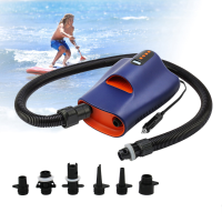 20PSI 12V Draagbare Elektrische Luchtpomp met 7 Nozzles LCD Digitale Elektrische Pomp voor Opblaasbare Boten Surf Boten