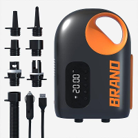 20PSI Elektrische SUP Luchtpomp 12000mah Opblaasbare Demonteerbare Lucht Inflator met DC12V Auto LED licht voor Buiten P