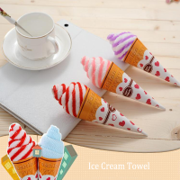 20X20cm Creative Microfibre Ice Cream Shape Towel Festival Valentine Birthday Party Gift